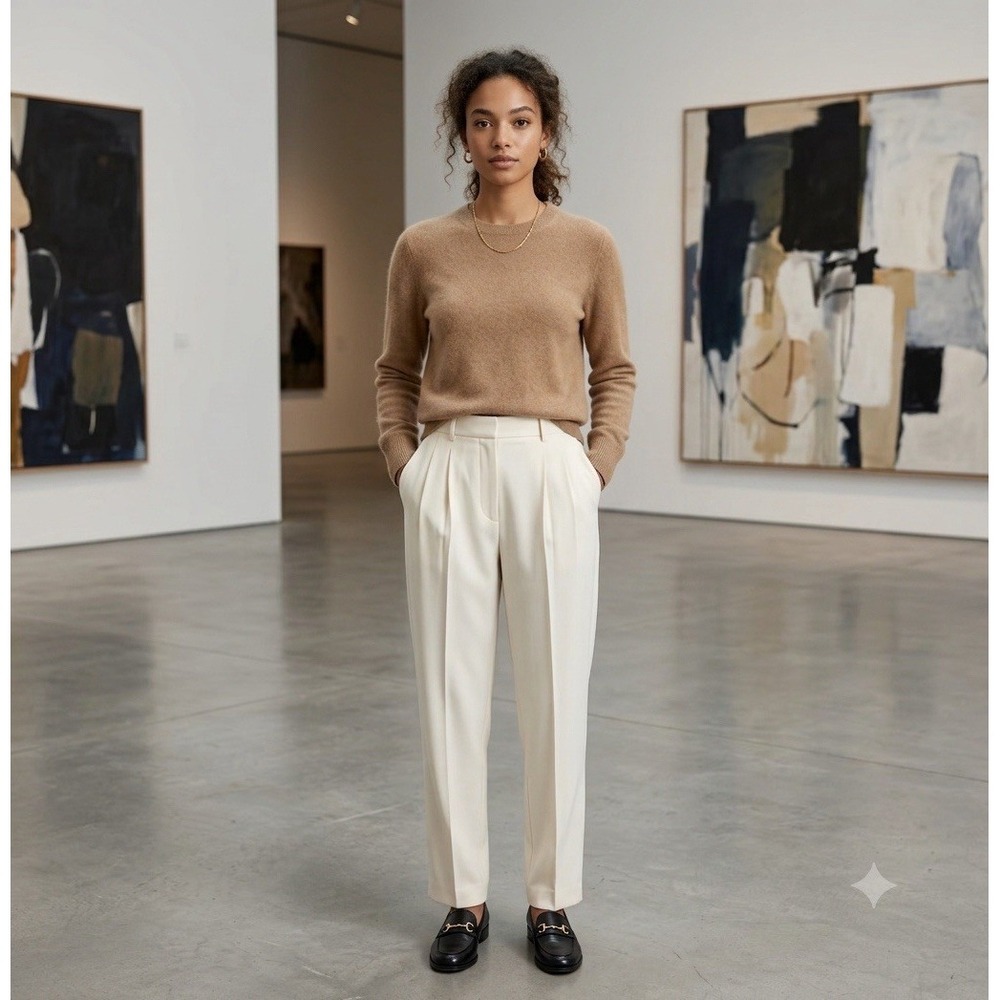 Quince Cashmere Sweater Womens S Brown Minimalist Quiet Luxury Soft